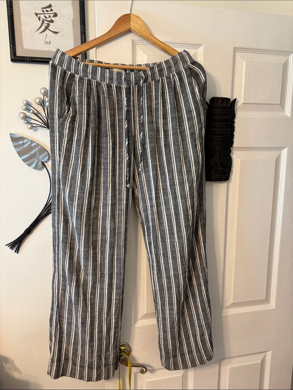 cloth & stone Gray Striped Casual Chinos
